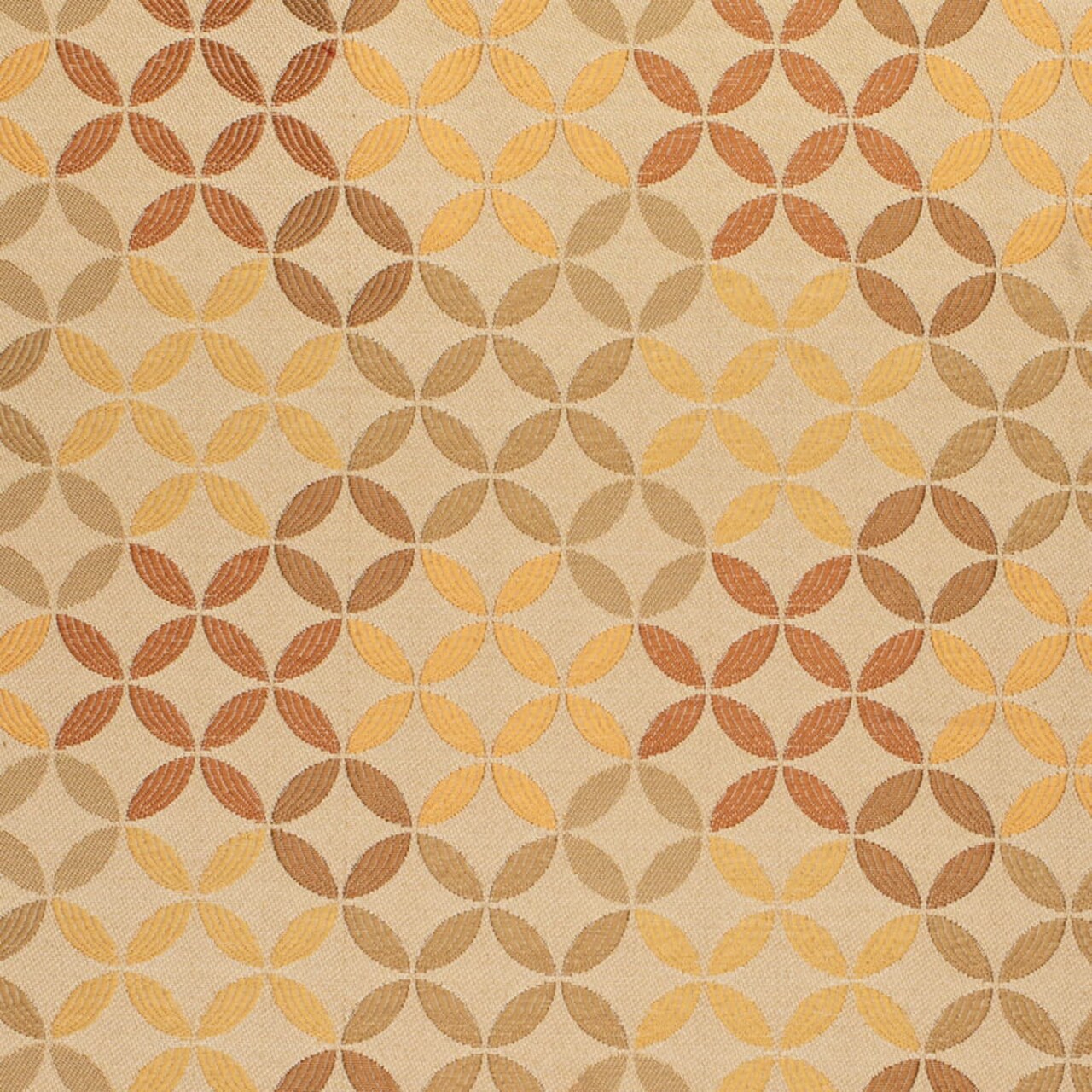 Sunrise - Brown,gold Yellow Abstract Geometric Upholstery Fabric 54 Inches"